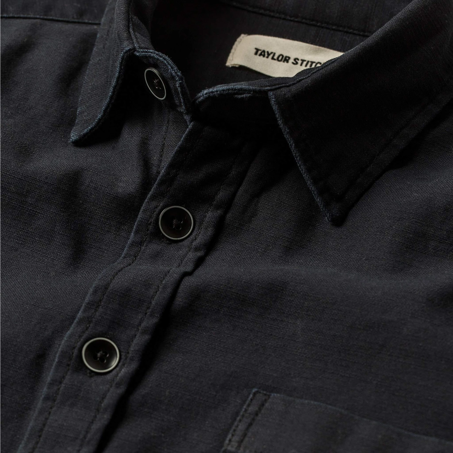 The Mechanic Shirt In Black Reverse Sateen - Image 6