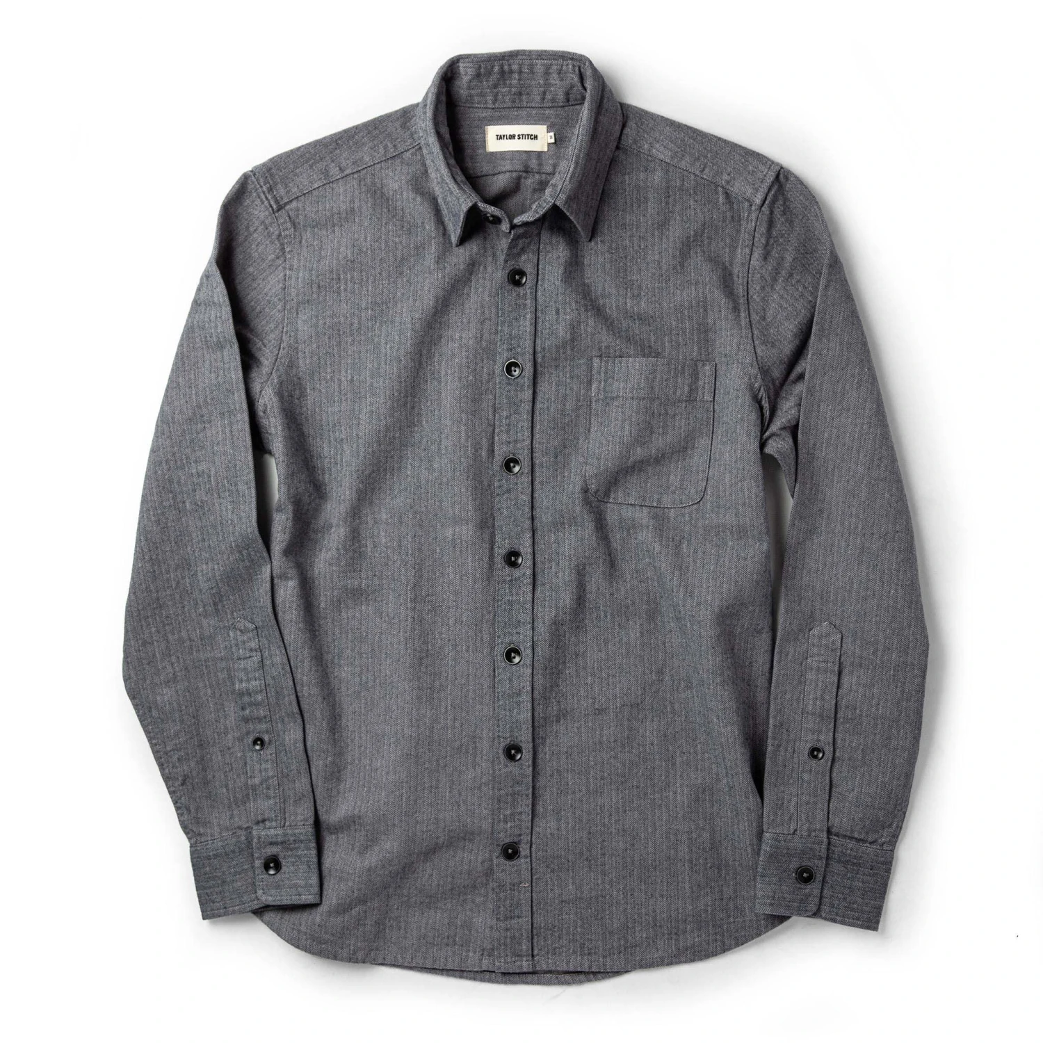 The Mechanic Shirt In Slate Herringbone - Image 10