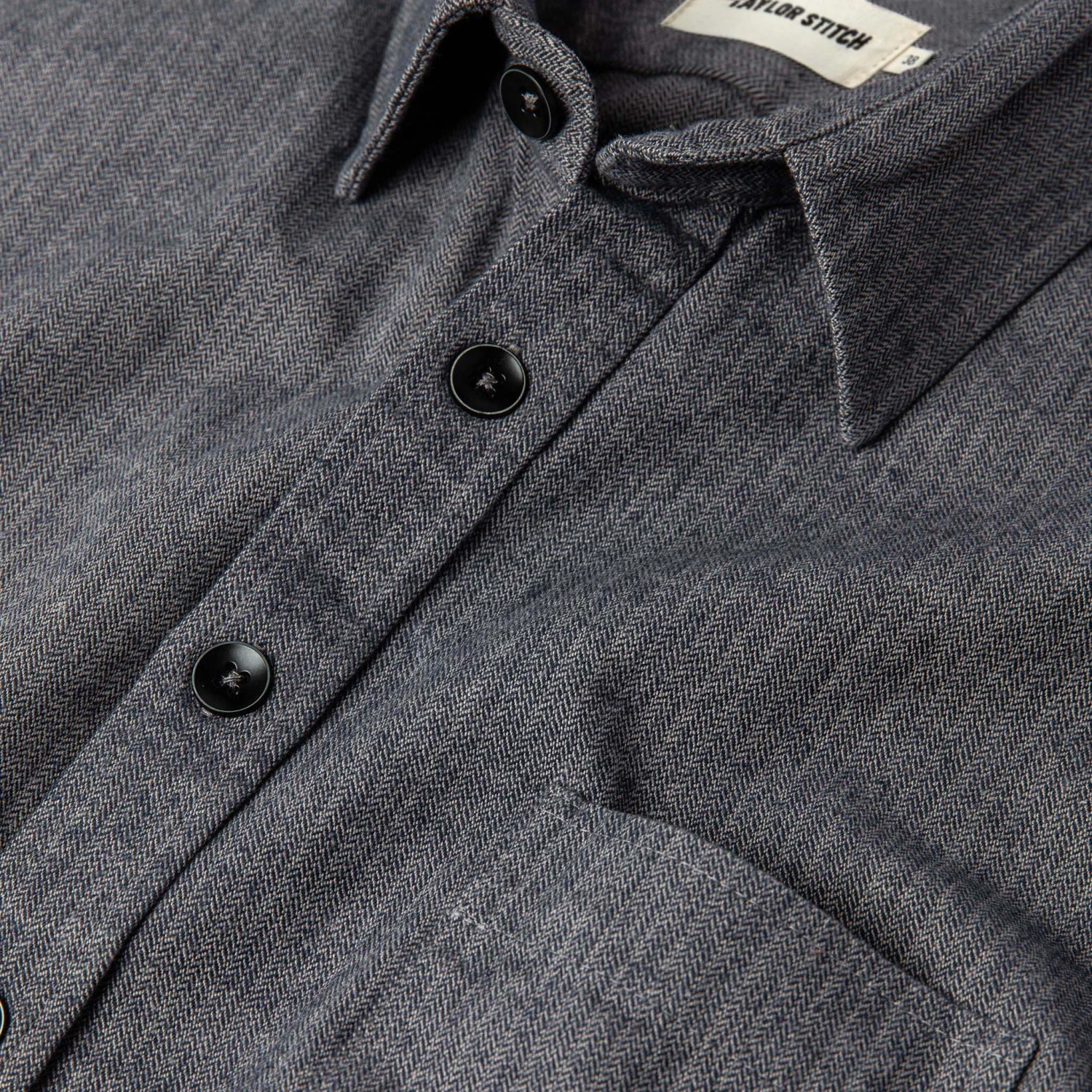 The Mechanic Shirt In Slate Herringbone - Image 7