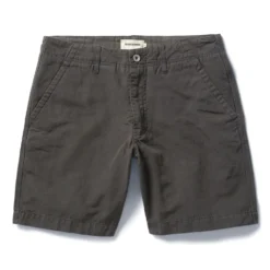 The Morse Short In Dark Charcoal Linen