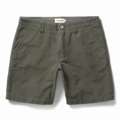 The Morse Short In Dark Slate Linen