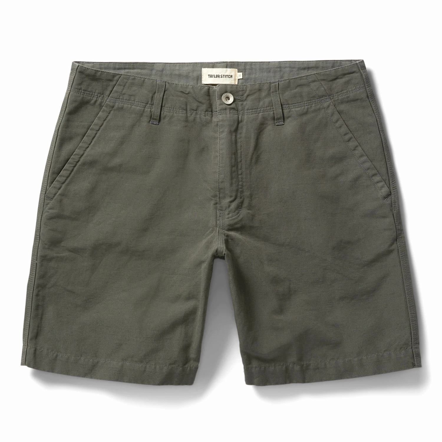 The Morse Short In Dark Slate Linen