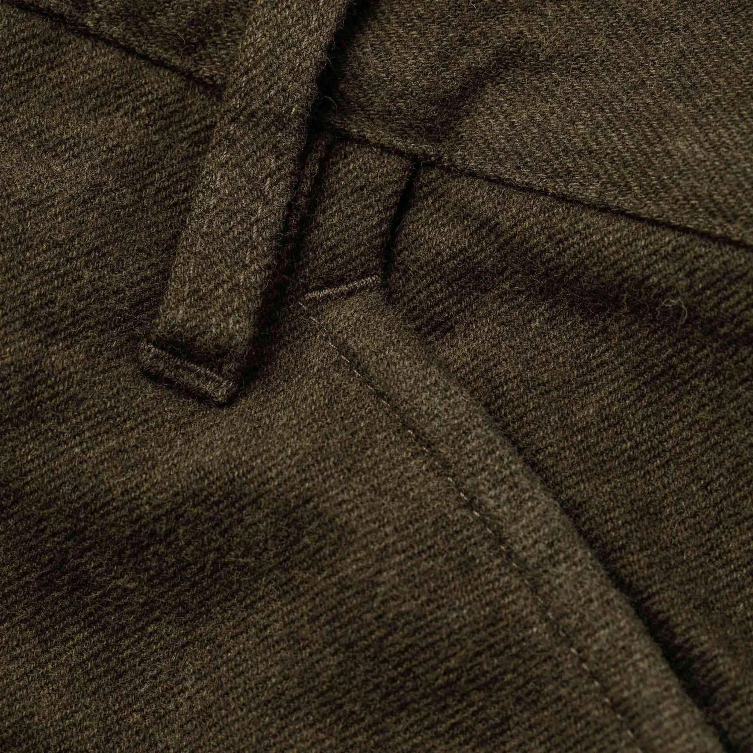 The Camp Pant In Heather Olive Twill - Image 6