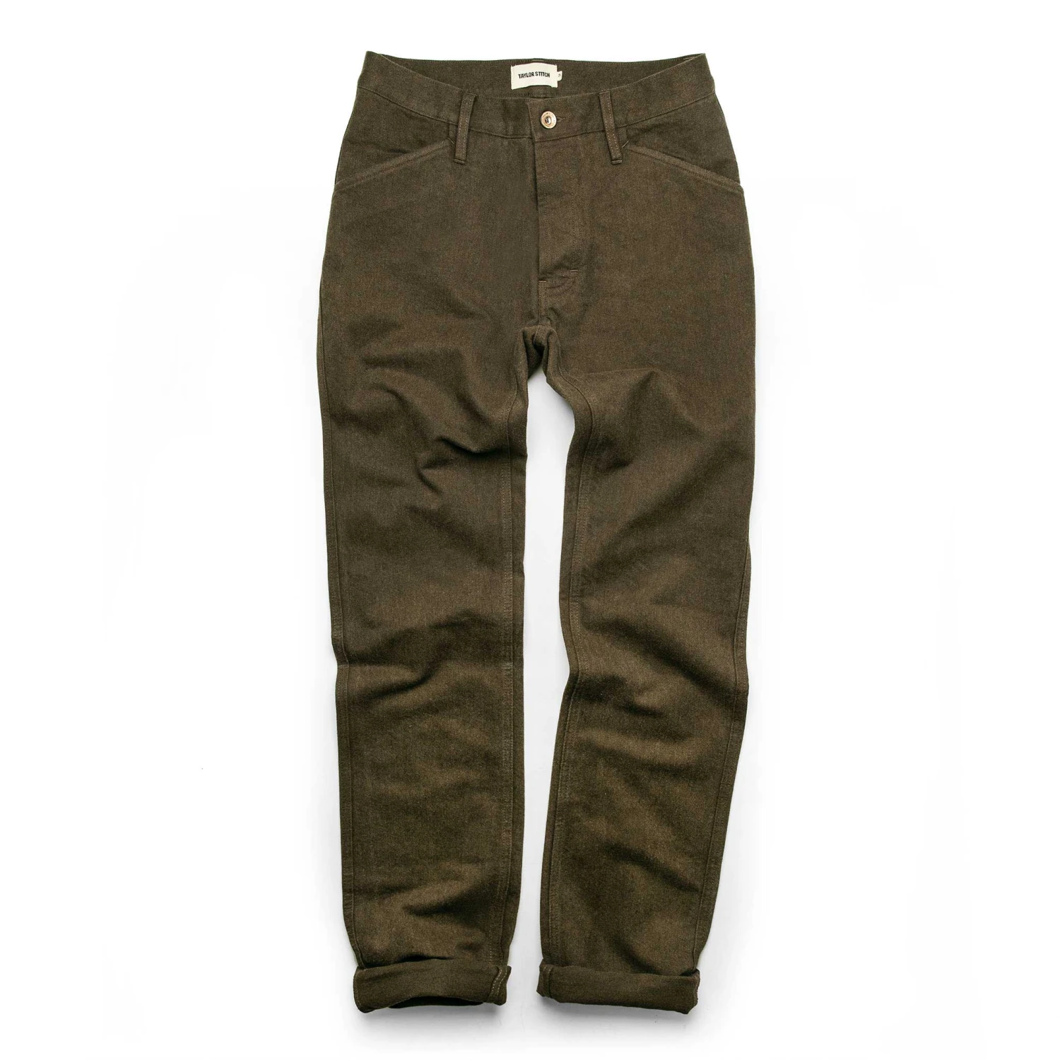 The Camp Pant In Heather Olive Twill - Image 10