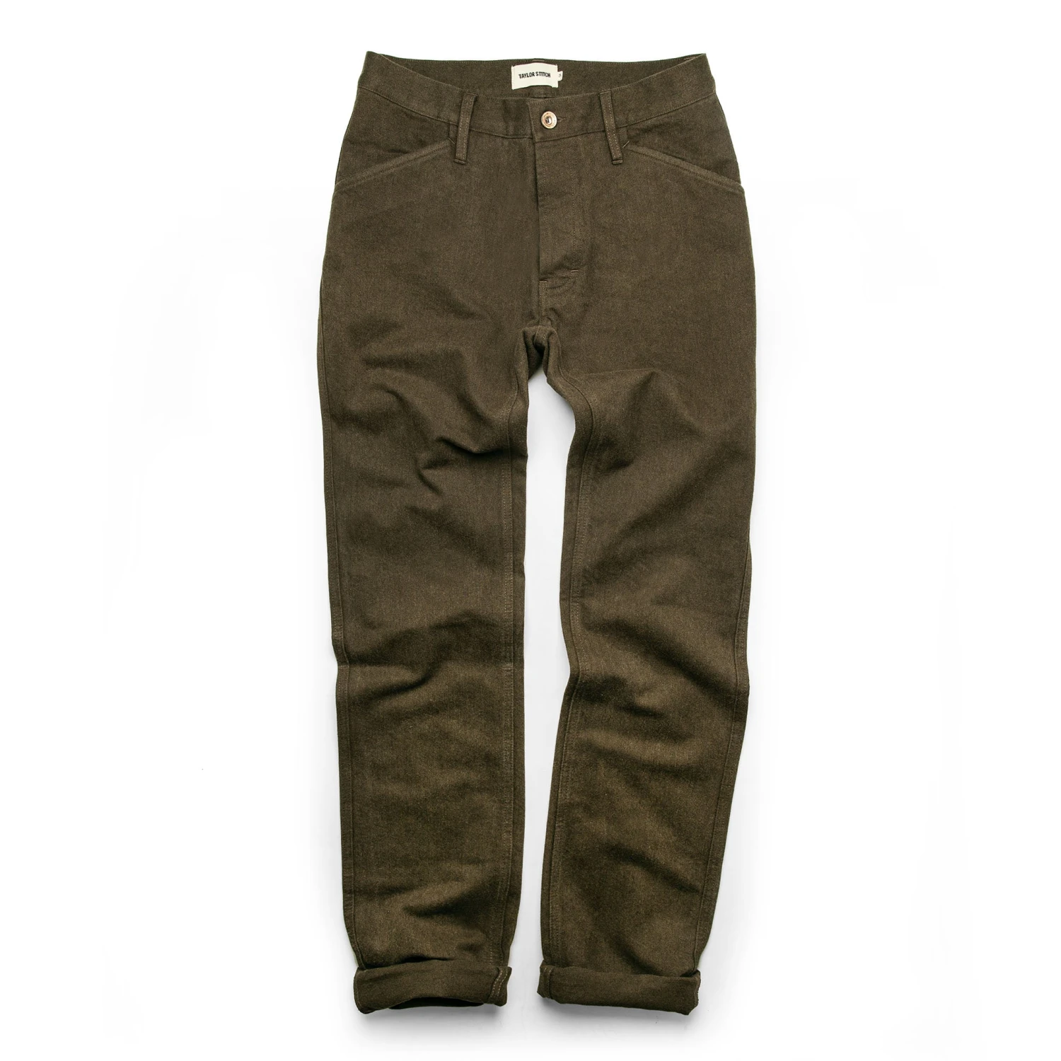 The Camp Pant In Heather Olive Twill - Image 11