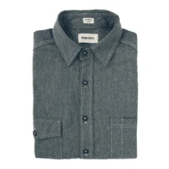 None The Utility Shirt In Salt & Pepper Chambray
