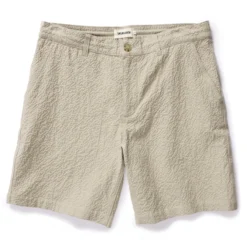 The Easy Short In Heather Eucalyptus Seersucker