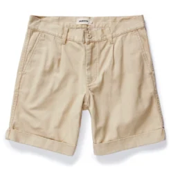 The Matlow Short In Dune Washed Herringbone