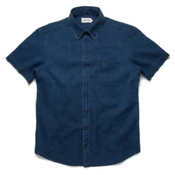 The Short Sleeve Jack In Mini Indigo Waffle