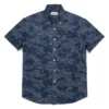 The Short Sleeve Jack In Indigo Jacquard Camo