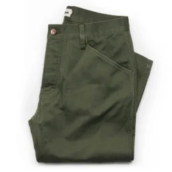 The Camp Pant In Olive Reverse Sateen