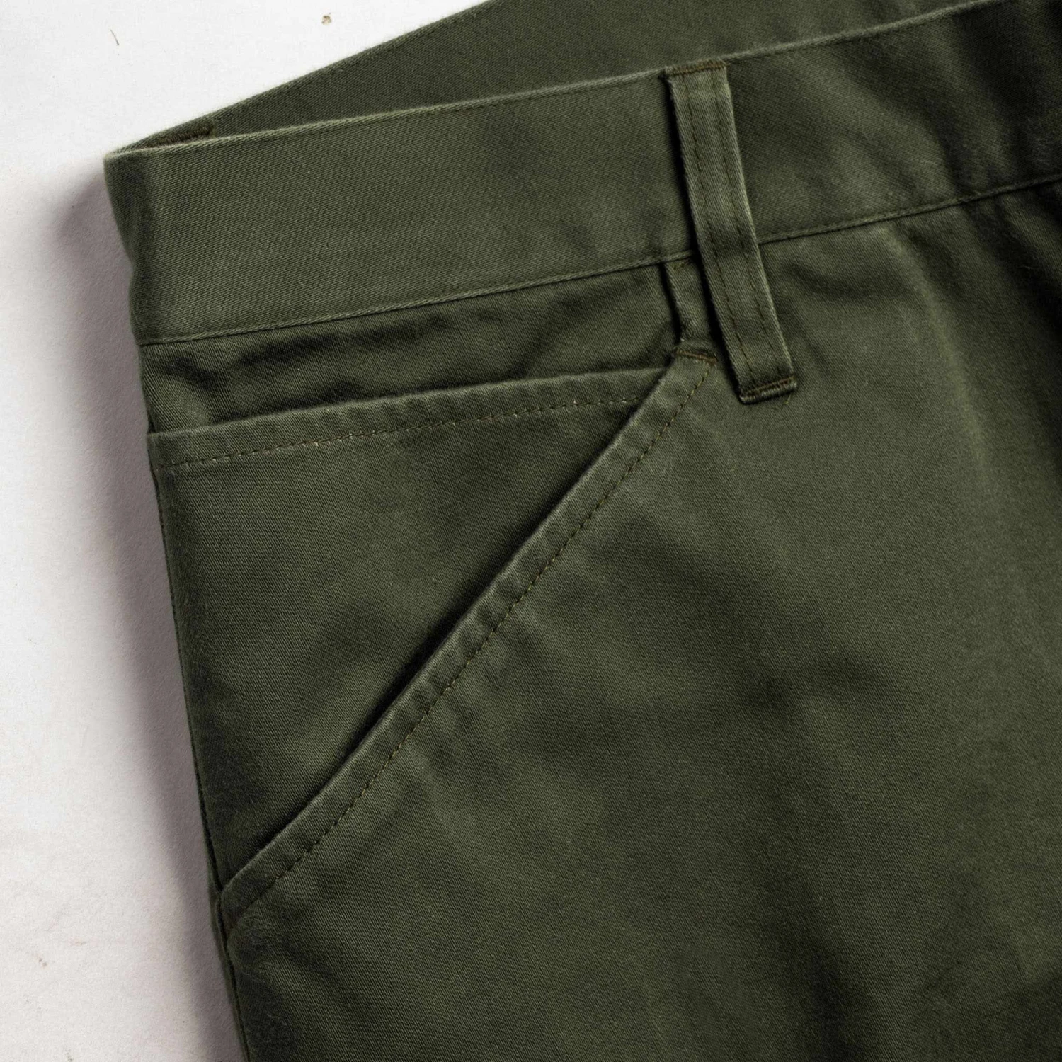 The Camp Pant In Olive Reverse Sateen - Image 9