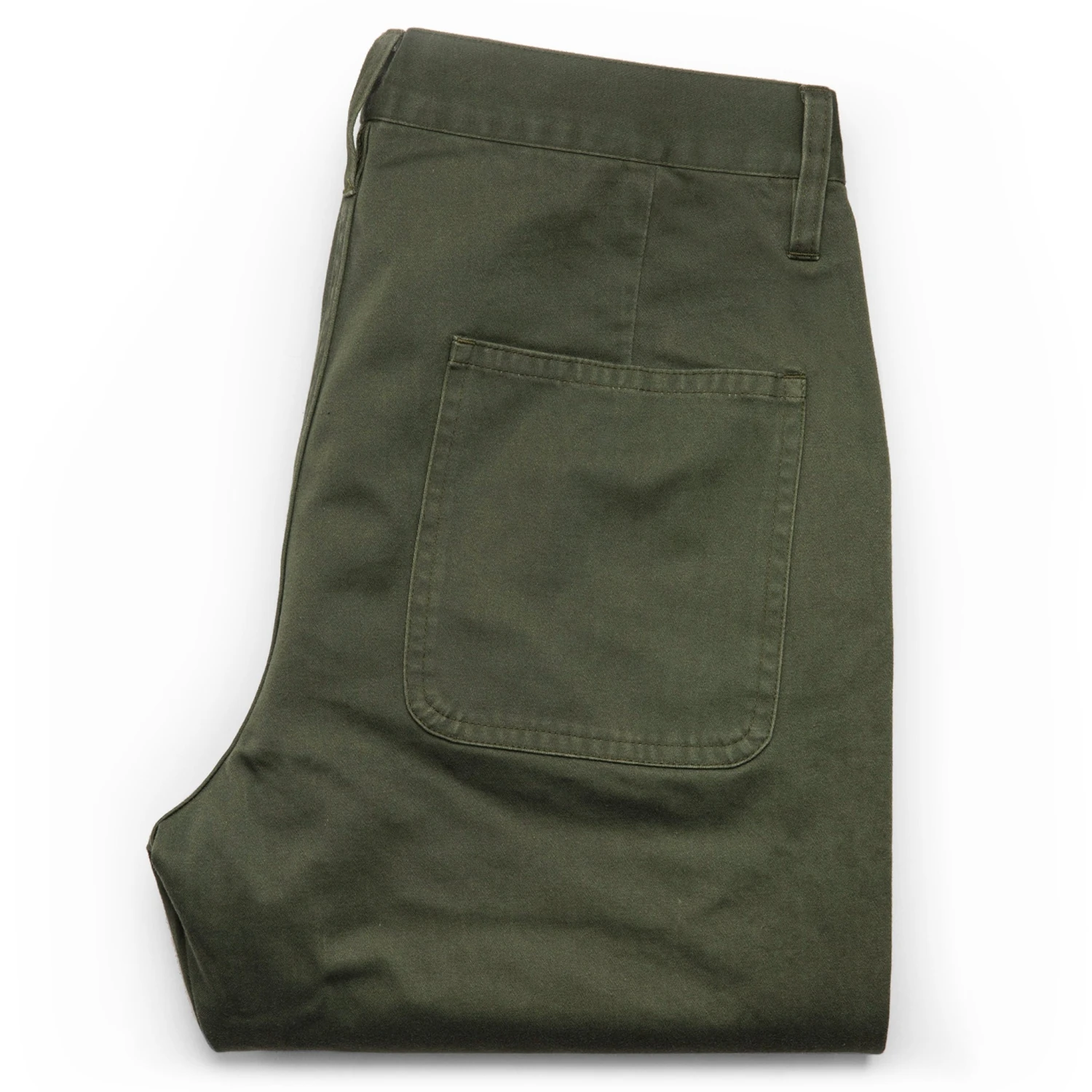 The Camp Pant In Olive Reverse Sateen - Image 10
