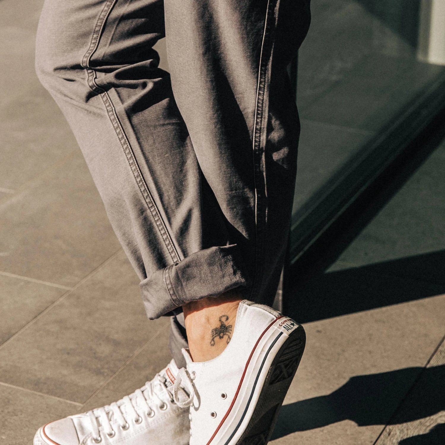 The Camp Pant In Charcoal Reverse Sateen - Image 3