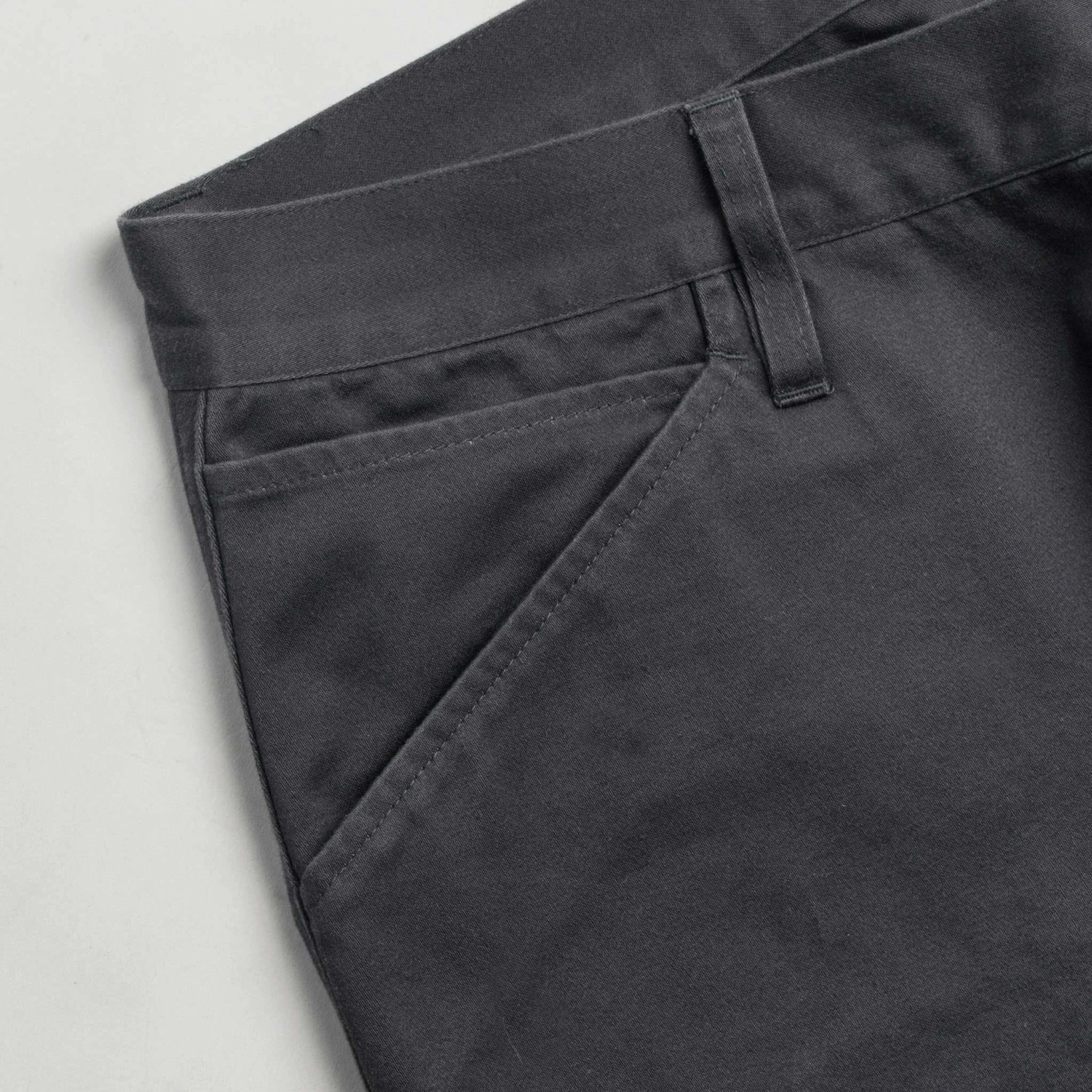 The Camp Pant In Charcoal Reverse Sateen - Image 8