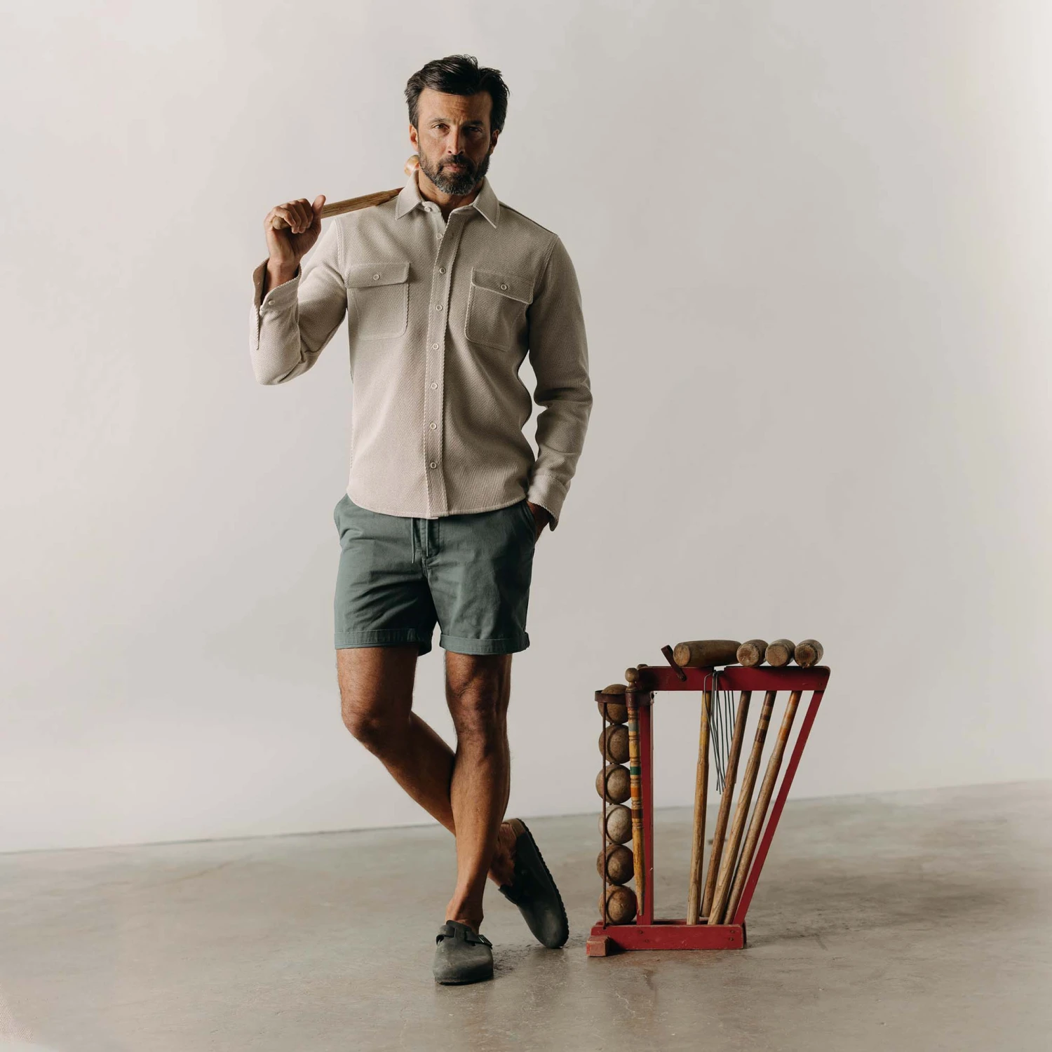 The Apres Short In Organic Deep Sea Foundation Twill - Image 3