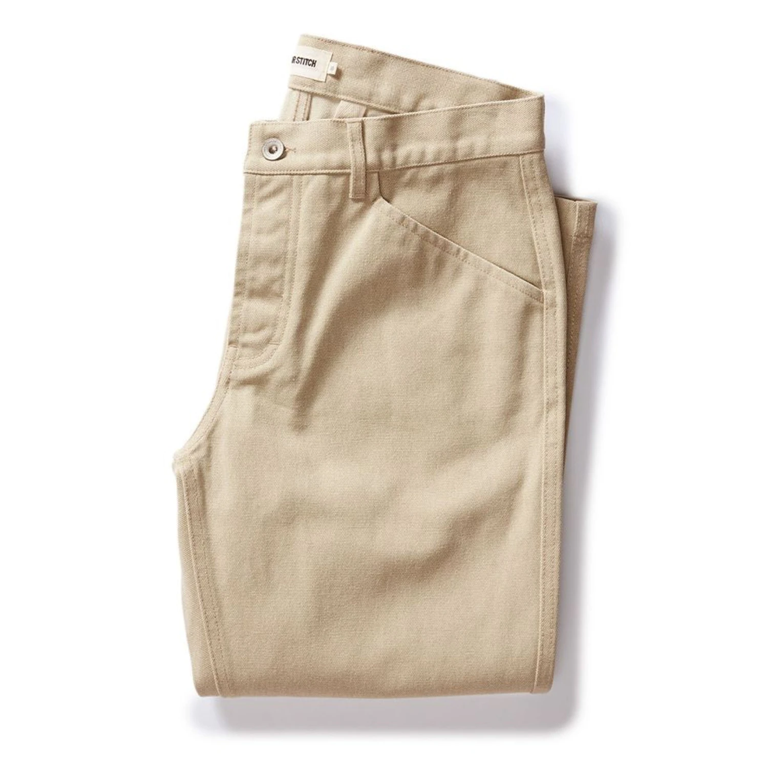 The Camp Pant In Light Khaki Chipped Canvas