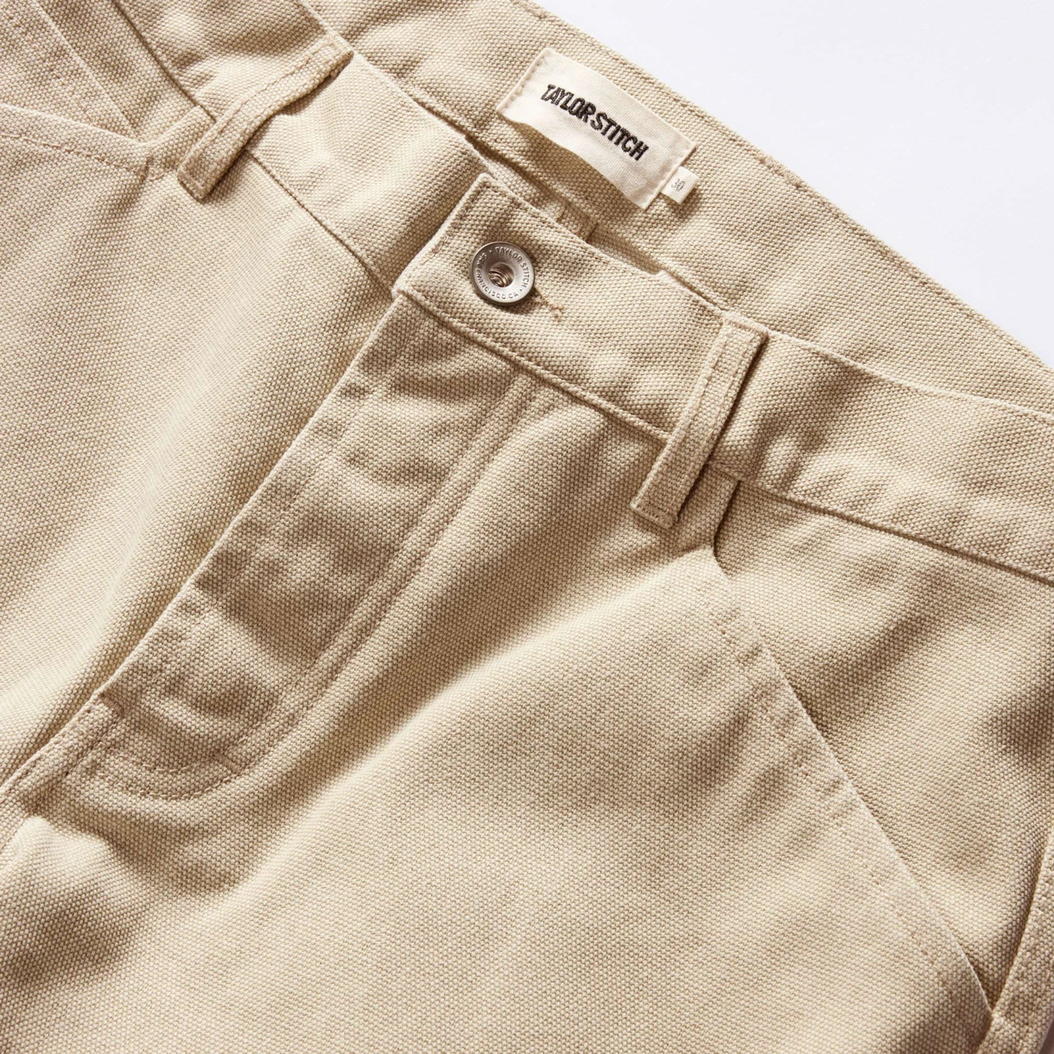 The Camp Pant In Light Khaki Chipped Canvas - Image 8