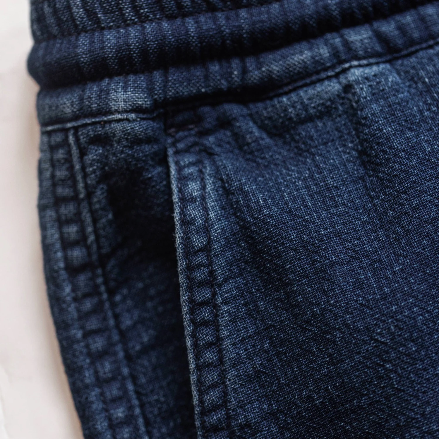 The Apres Pant In Indigo Double Cloth - Image 8