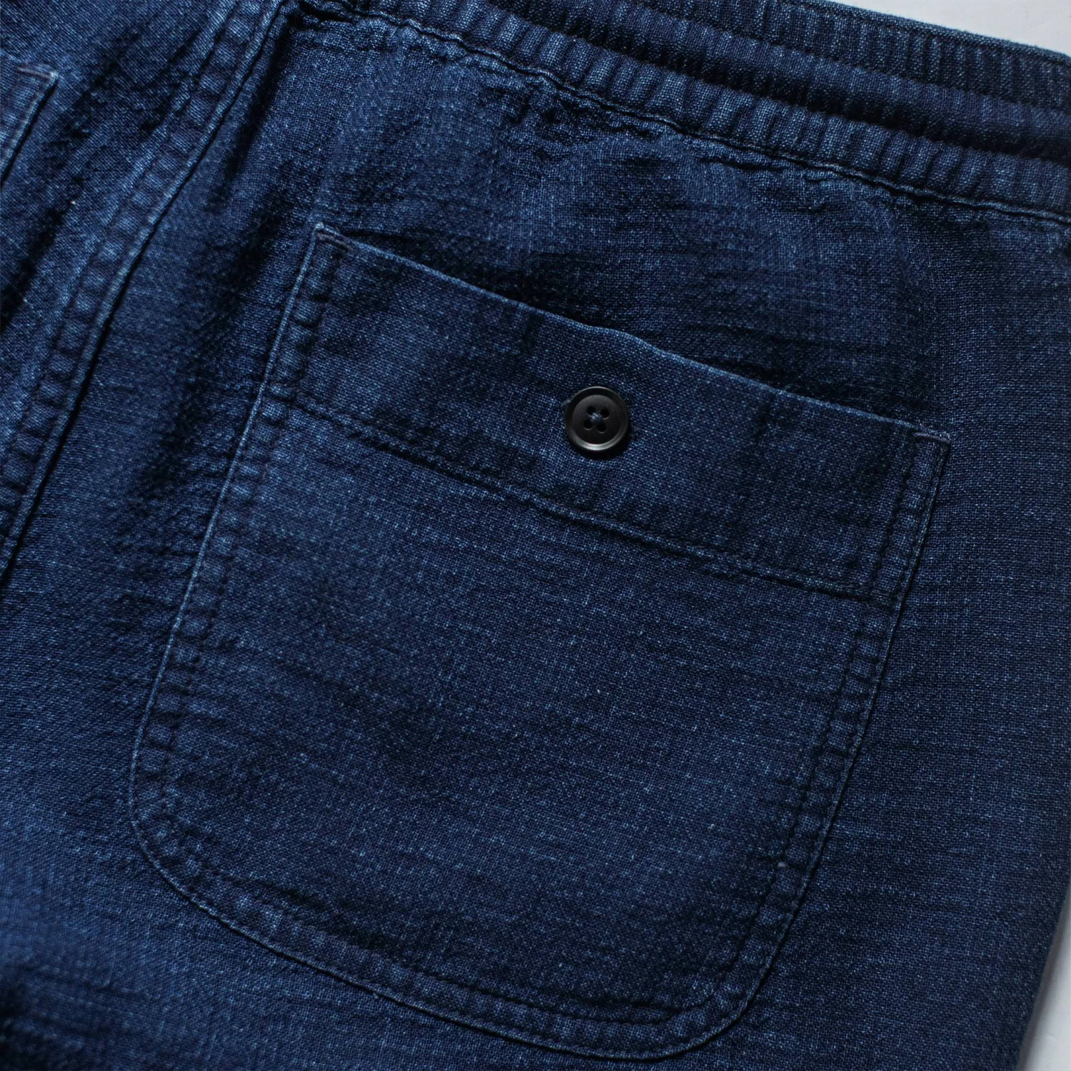 The Apres Pant In Indigo Double Cloth - Image 9