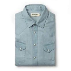 The Western Shirt In Washed Denim