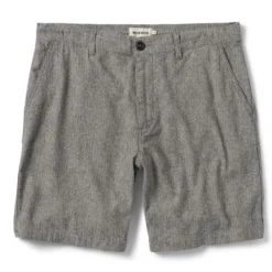 The Easy Short In Charcoal Herringbone
