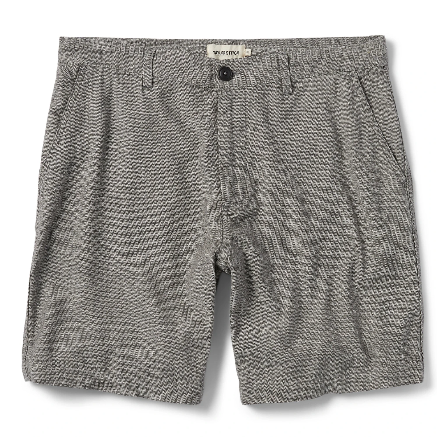 The Easy Short In Charcoal Herringbone