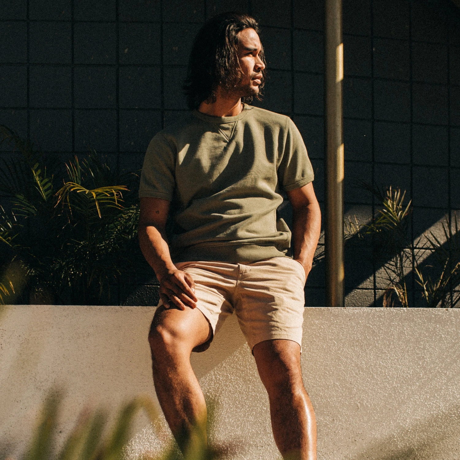 The Foundation Short In Khaki Twill - Image 4