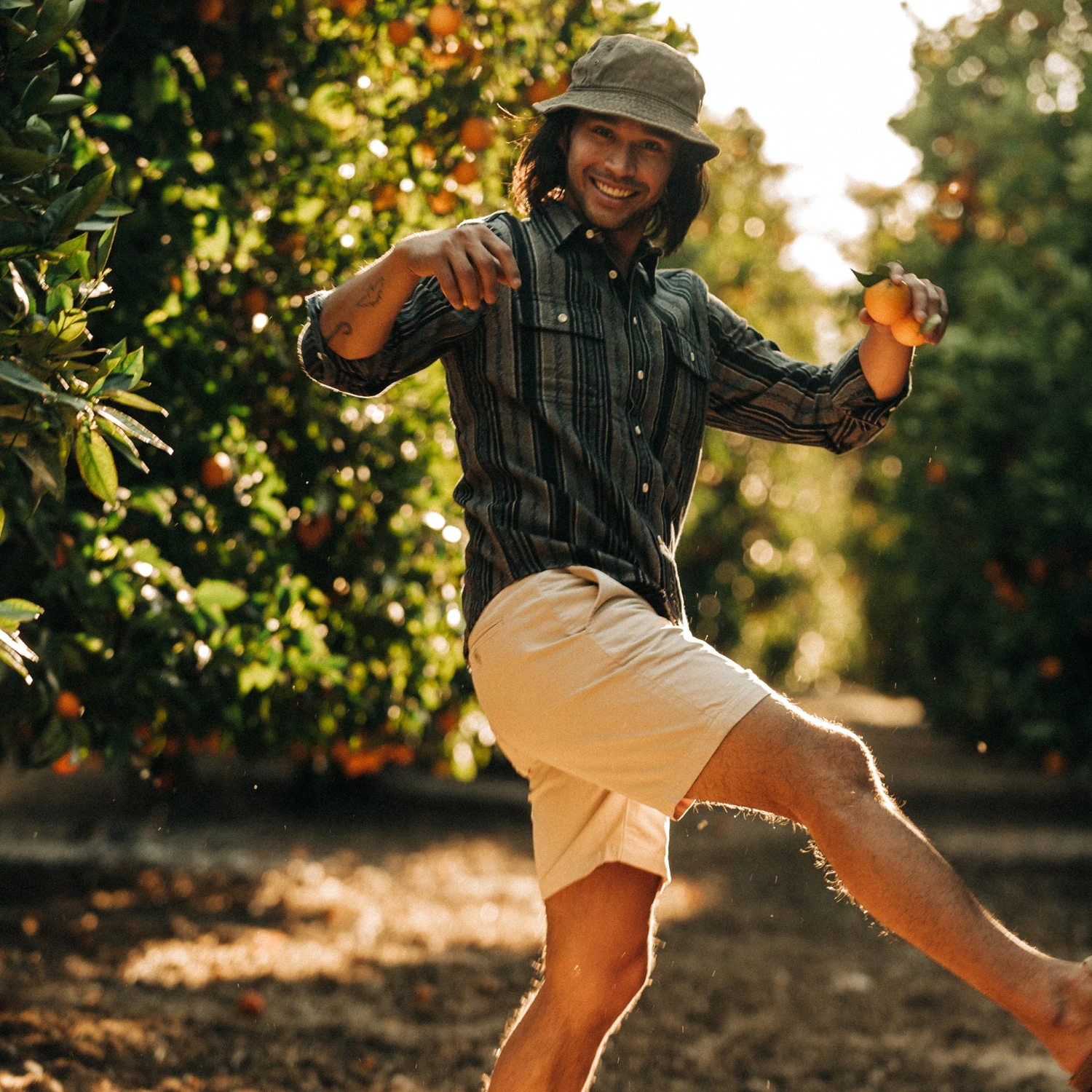 The Foundation Short In Natural Twill - Image 4