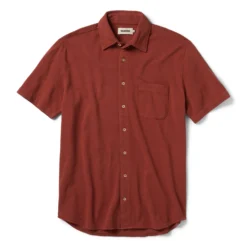 The Short Sleeve California In Red Clay Pique