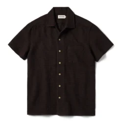 The Short Sleeve Hawthorne In Espresso Pickstitch Waffle