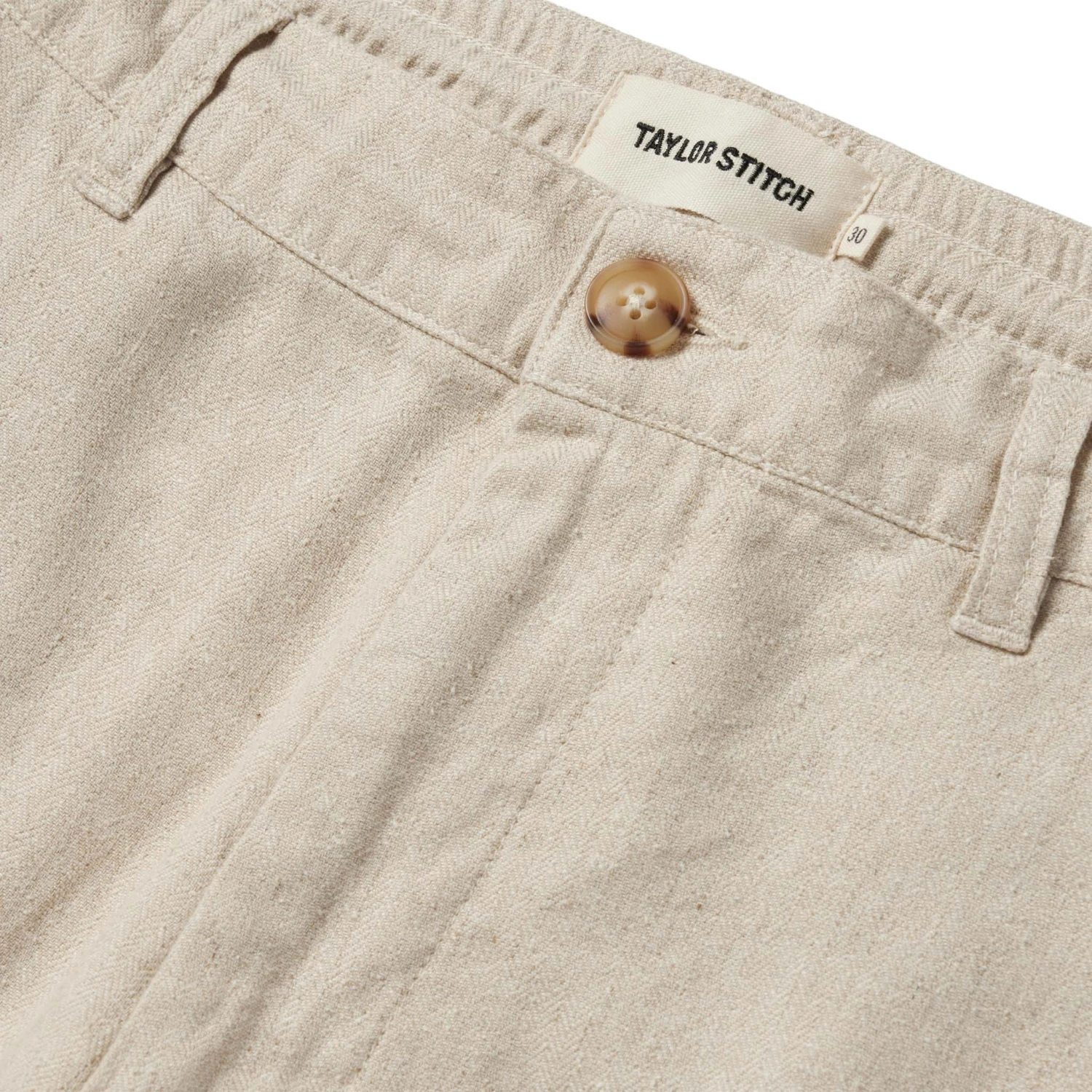 The Easy Pant In Natural Herringbone - Image 8