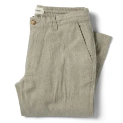 The Easy Pant In Olive Herringbone