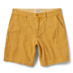 The Trail Short In Gold Micro Cord