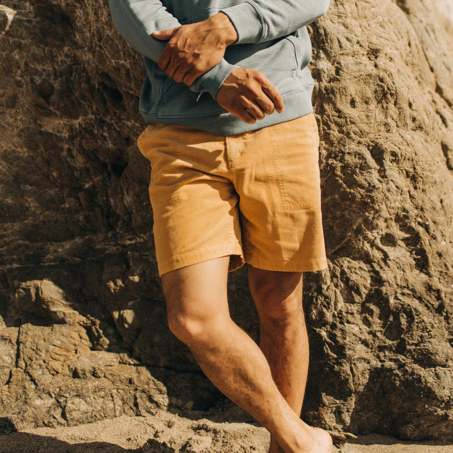 The Trail Short In Gold Micro Cord - Image 3