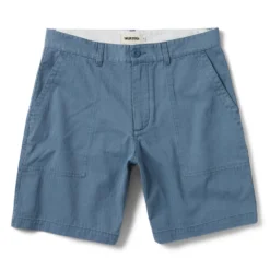 The Trail Short In Ocean Herringbone