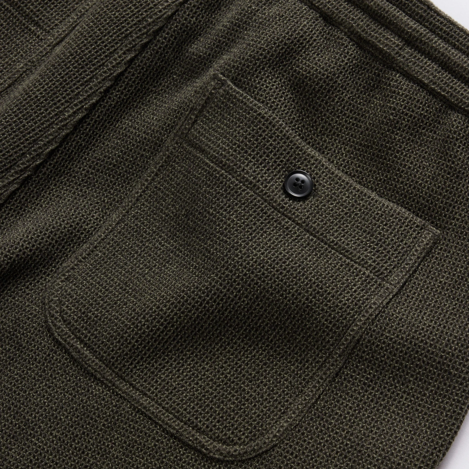 The Apres Short In Army Waffle - Image 6
