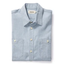 The Utility Shirt In Washed Indigo Boss Duck