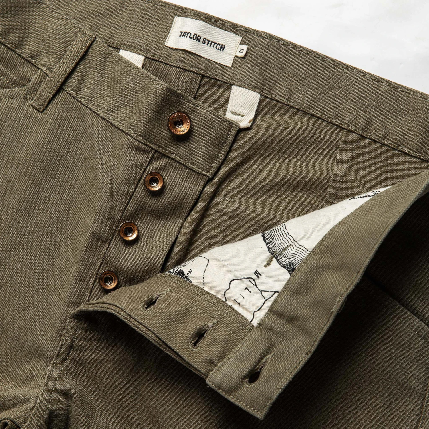 The Chore Pant In Stone Boss Duck - Image 6