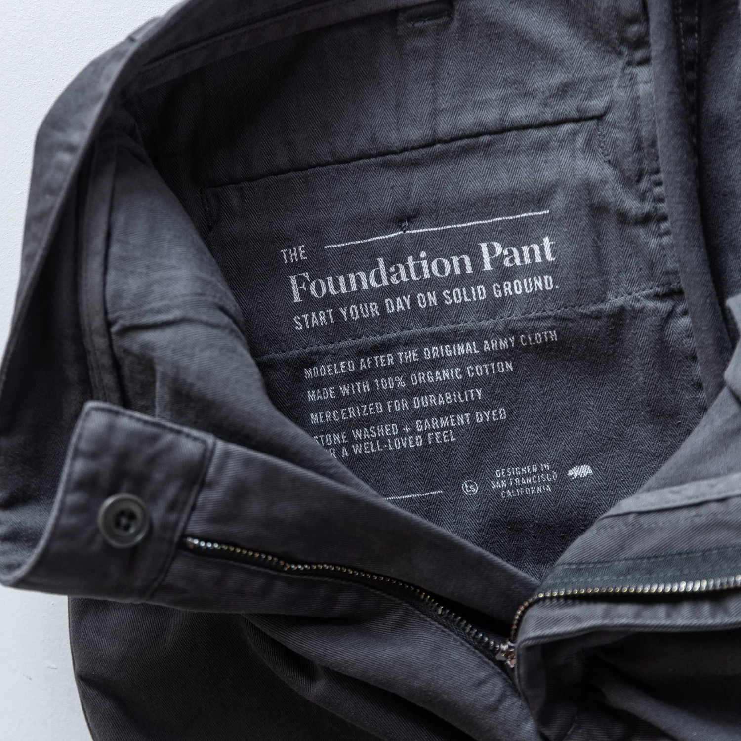 The Democratic Foundation Pant In Organic Coal - Image 7