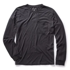 The Cotton Hemp Long Sleeve Tee In Charcoal
