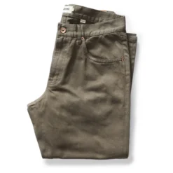 The Democratic All Day Pant In Fatigue Olive Selvage Denim