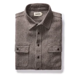 The Ledge Shirt In Granite Linen Tweed