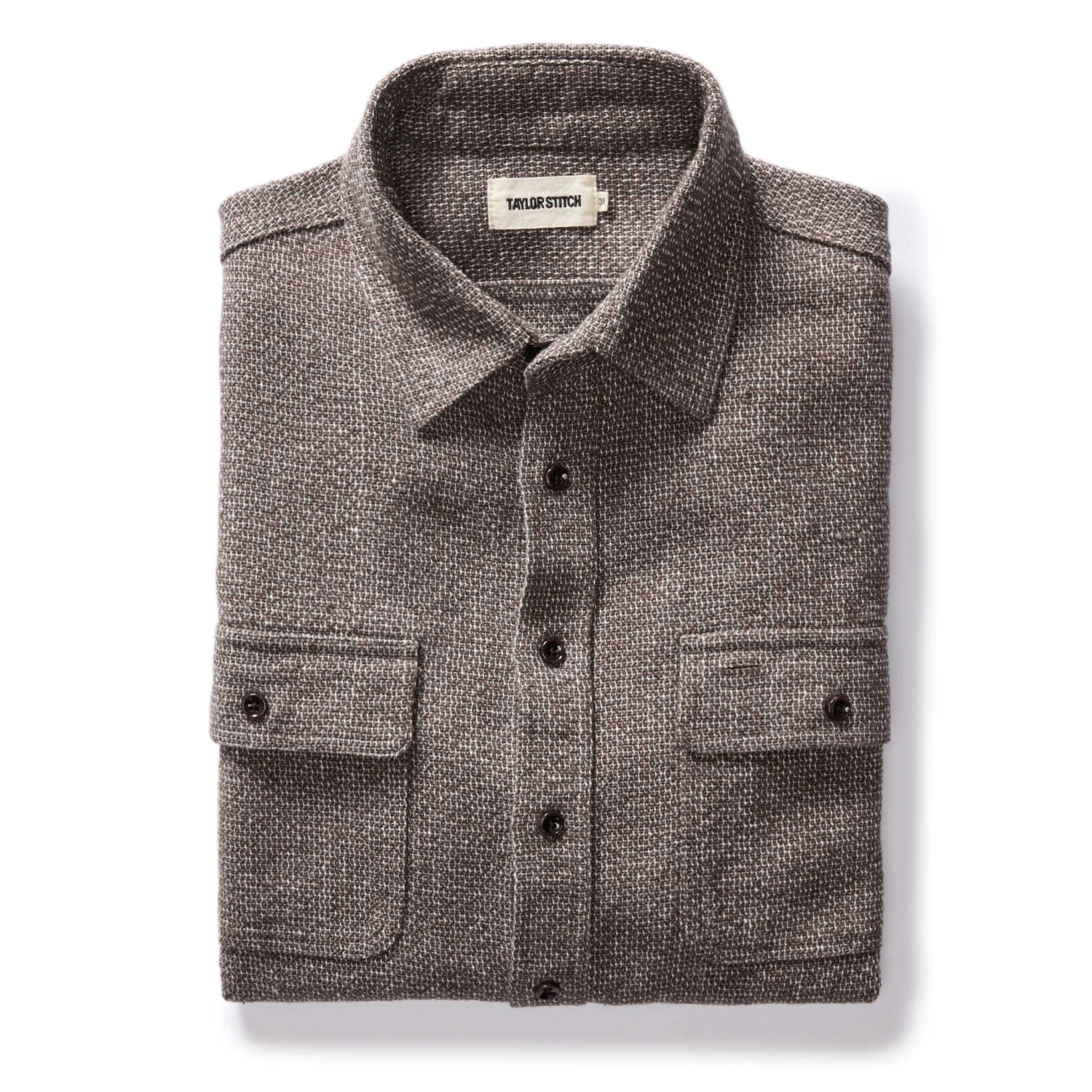 The Ledge Shirt In Granite Linen Tweed