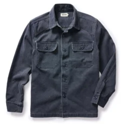 The Shop Shirt In Navy Chipped Canvas
