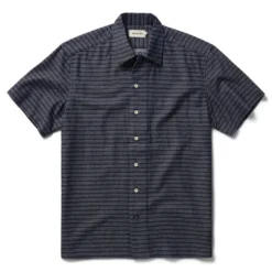 The Short Sleeve Hawthorne In Navy Dobby