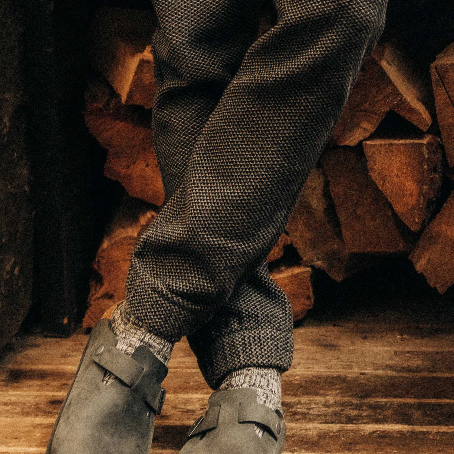 The Apres Pant In Charcoal Sashiko - Image 4