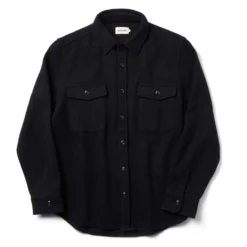 The Maritime Shirt Jacket In Navy Wool
