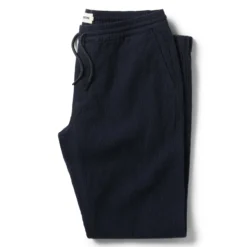 The Apres Pant In Charcoal Double Cloth