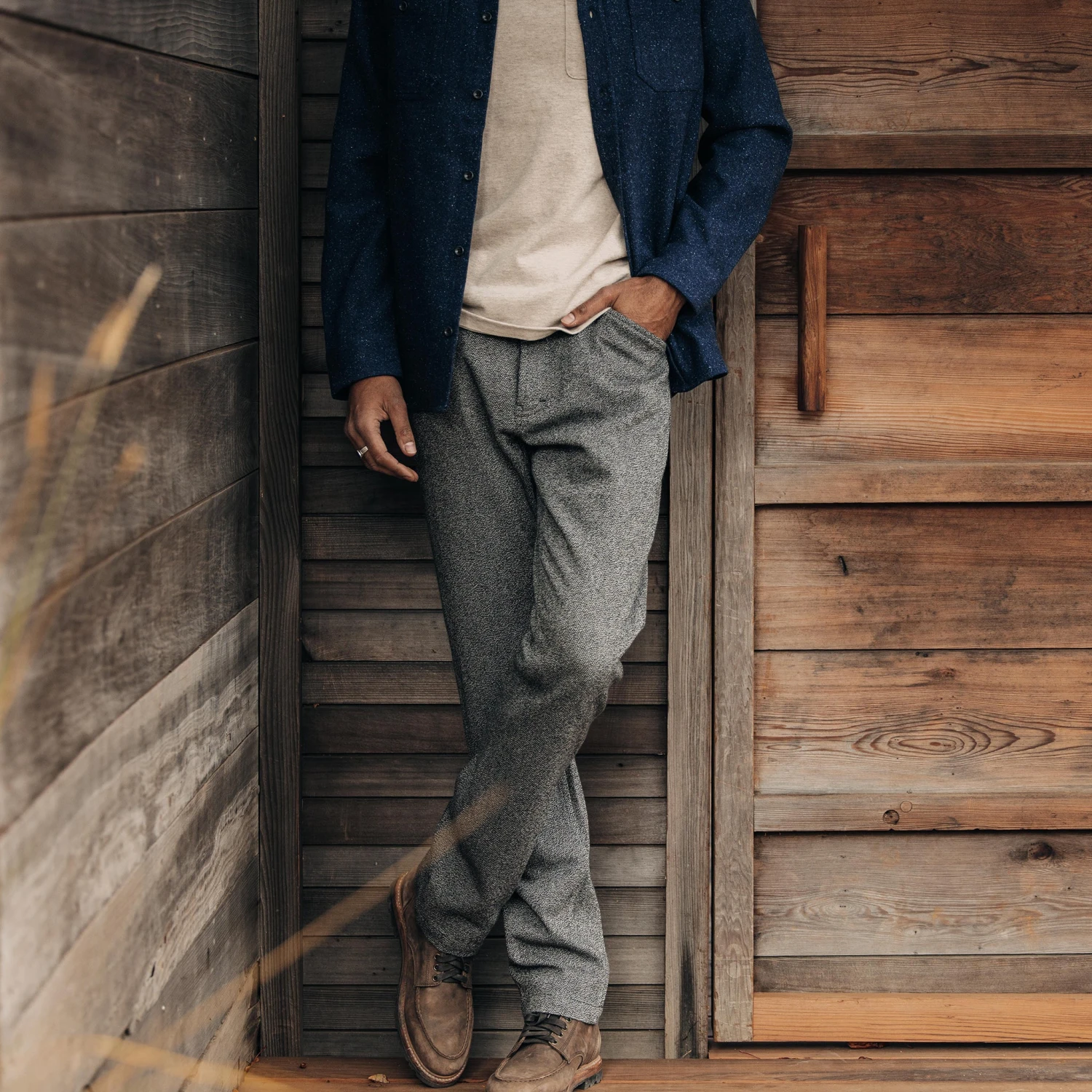 The Camp Pant In Indigo Salt And Pepper - Image 2